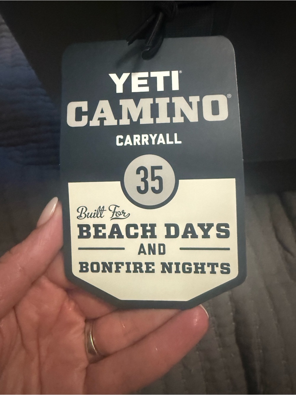Yeti Gray and White Camino Carryall 35 Cooler Tote - Picture 2 of 3